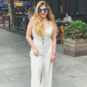 Urban Outfitters Jumper Romper White Tie Medium